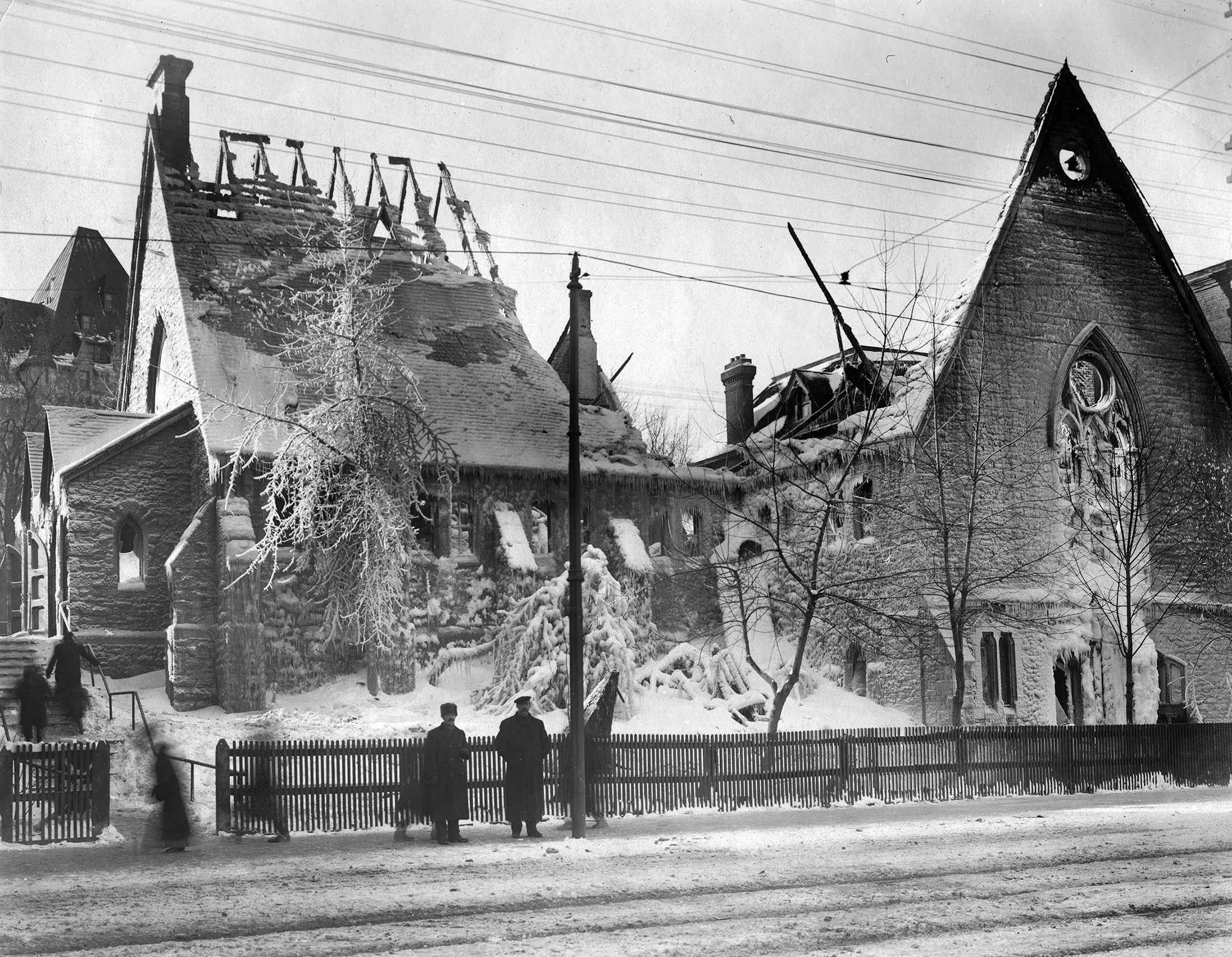 St. John’s Anglican Church (Chapel of Ease) Destroyed by Fire, 1912, photograph